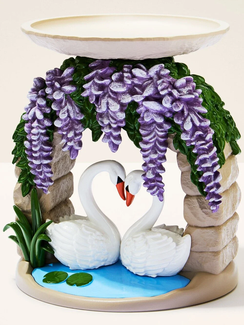 Bath & Body Works Purple Wisteria Elegant Swan Candle Holder New RARE
